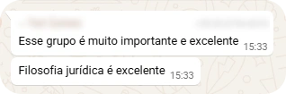Feedback de participante de uma das comunidades